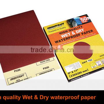 waterproof Aluminium oxide sandpaper