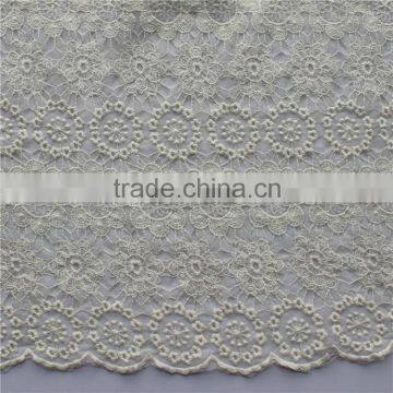 best selling indian 100% polyester embroidery lace fabrics/crochet lace fabric for womens clothes