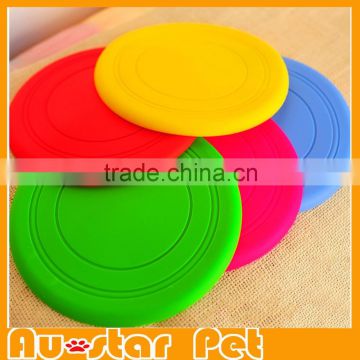 Candy Colors Soft Foldable Dog Frisbee Silicon Gel Pet Toys Dog Thrower