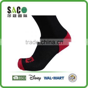 Personality Stripe English Letter Jacquard Black Knee High Cotton Sports Socks photo-2