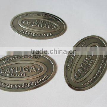 brass embossed labels