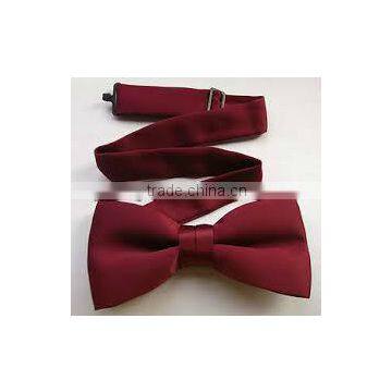 Wine red mens bow ties