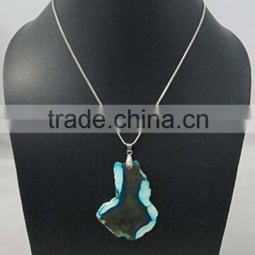 Indian Tribal Antique Silver Necklace Jewelry Fashion Costume Indian Handmade Handicrafts With Agate Stone