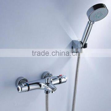 Thermostatic valve shower faucet set with shower hand