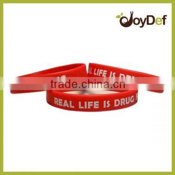 2015 popular fashion Promotion Nice Silkscreen Silicon Bracelet, High Quality Silicon Wristband