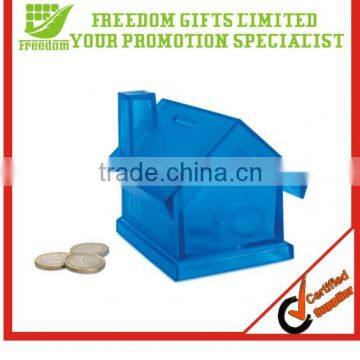 Promotional Cheap Plastic House Coin Bank