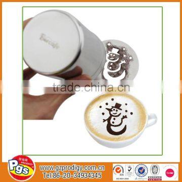 metal cappuccino coffee stencil set