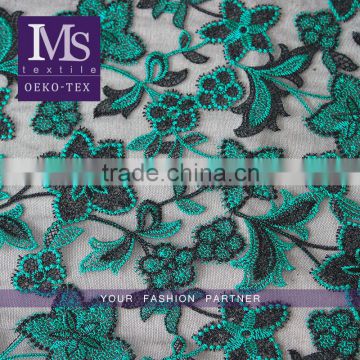 Newest design flowers water-soluble chemical lace embroidery fabric allover