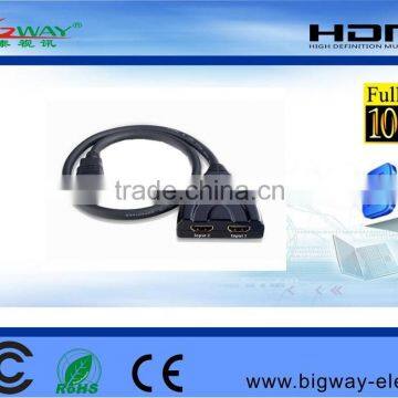 2 Port HDMI Switch / Switcher / Selector / Splitter With Accessory Wire Winder