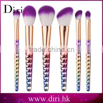 New Products 6PCS Nylon Hair Makeup Brushes Gradient Cosmetics Foundation Professional Kits