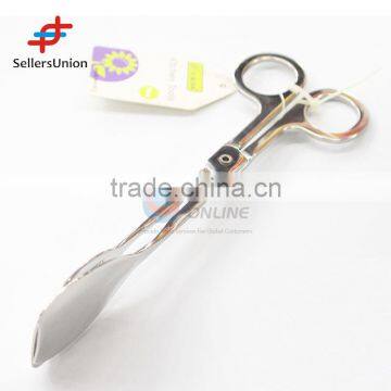 2016 newest design No.1 Yiwu agent commission agent Stainless steel serving kitchen scissors tong