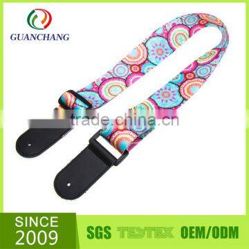 wholesale custom high quality polyester guitar strap