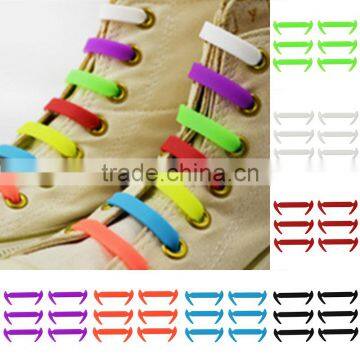 12 Pcs Unisex No Tie Shoelaces Silicone Elastic Sneaker Casual Lazy Shoe Laces