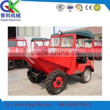 Qingke Designed 15kw Mini Tip Lorry Front Loader Dump Truck in High Quality High Efficiency