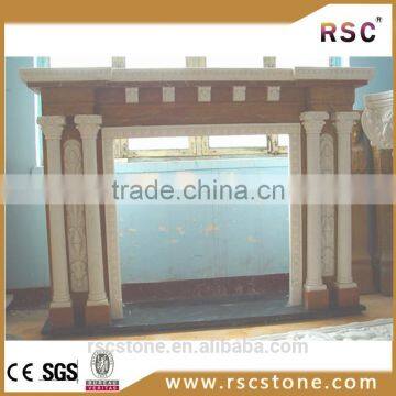 Solid wood decorative electric fireplace mantel