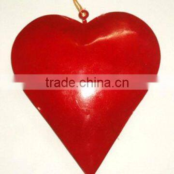 Lovely high sale Christmas decoration gift item metal hanging heart