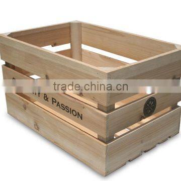 Solid Vintage French Wooden Fruit Vegetable Crates for Sale