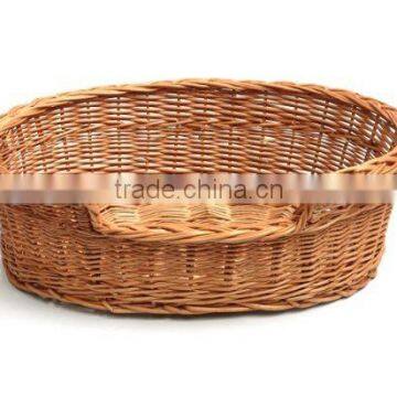 wholesale handmade wicker dog basket, wicker pet bed basket