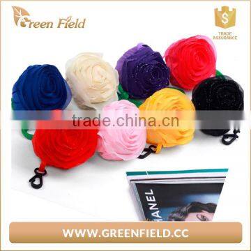 Folding Dacron Polyester Tote Bag for Shopping With Infront Rose Pocket/briefcase Tote Bag photo-3