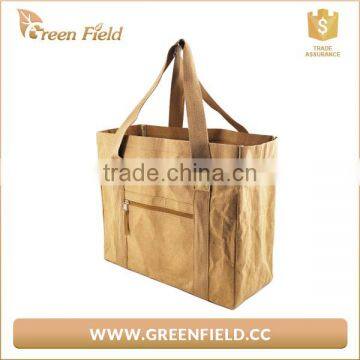 Eco Kraft Paper Tote Bag,Luxury Washable Kraft Paper Shopping Bag photo-2