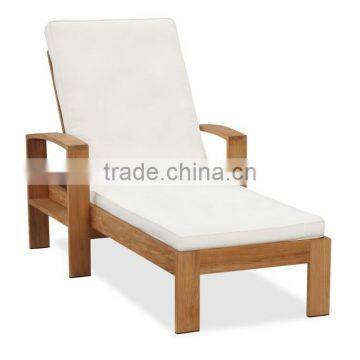 Adjustable Teak Wood Beach Lounge Chair Garden Wooden Sun Lounger photo-5