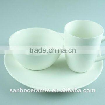 Ceramic White Porcelain Dinnerware Sets 12 Pcs / 16 Pcs Set of Dinner Plate photo-2