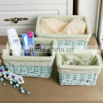 baskets small wicker box cosmetic boxes wit fabric lining