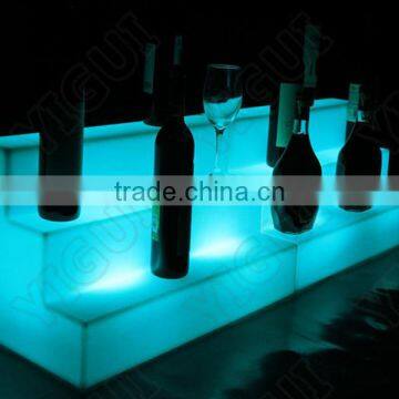 Hot sale liquor shelf bar display glow bracelet/indoor led display put beer