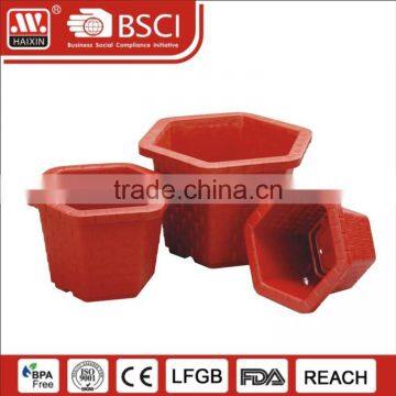 Wholesale small plastic decrative balcony and wall mounted flower stand pots