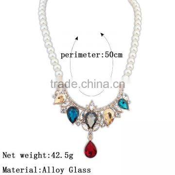 Handmade new design women fashion alloy jewelry necklace