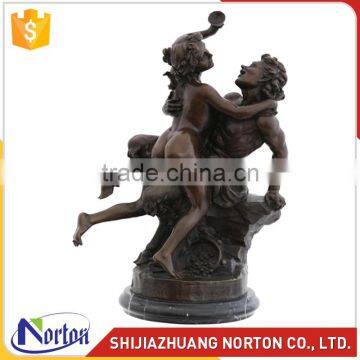 antique Greek mythology boy and girl bronze sculptures NTBH-S804X