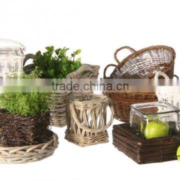 wicker basket countryside style /garden decoration basket