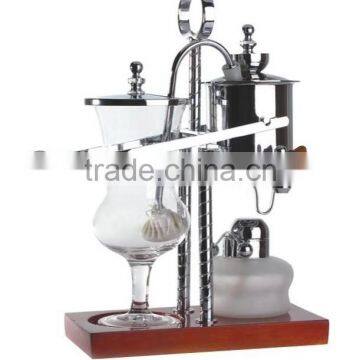 Silver royal balancing belgium syphon coffee maker