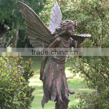 large outdoor copper sculptures metal craft large garden statues fairy lantern