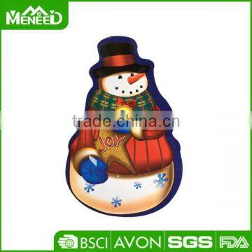 FDA standard economic holiday products Christmas plates cheap, snowmen shape homeware plate