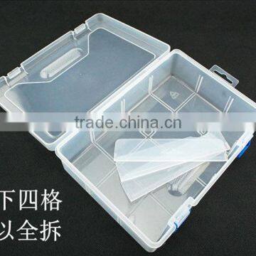 2-layer Plastic Jewelry Clear Storage Adjustable Compartments Tool Bin Storage Box photo-4