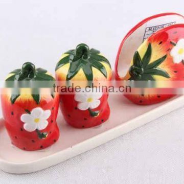 new design hot selling cruet set with napkin holder ceramic set