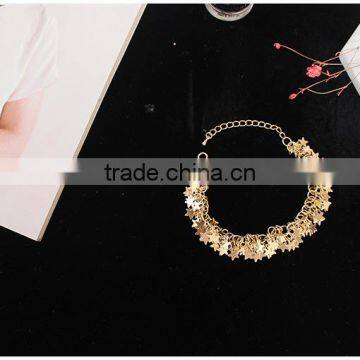 Layered Gold Tiny Stars Charms Bracelet Gold Stars Chain Bracelet photo-4