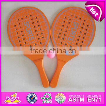 2015 Cheap Wooden Beach Racket Set,Wooden Beach Racket With Beach Ball Wholesale,High Quality Flower Wooden Beach Racket W01A098 photo-6