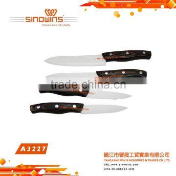 A3327A High Quality New Design 4pcs Ceramic Blade Knife Set with Wood Handle