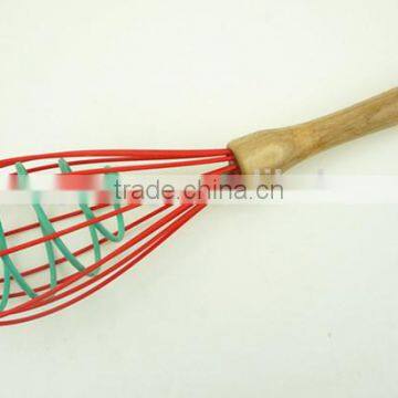 13007Silicone Double Helix Rapid Whisk With Wooden Handle photo-2