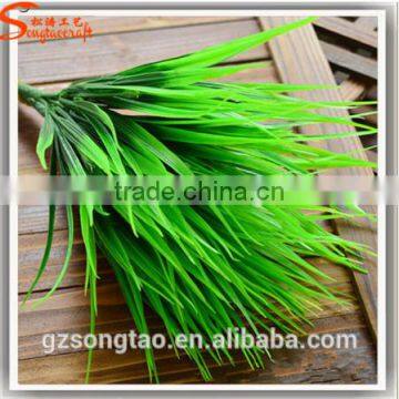 7-green Fork Artificial Plants Plastic Grass Bouquet Flower Shop Plant Decoration photo-2