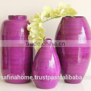 Colored lacquer decorative flower vase