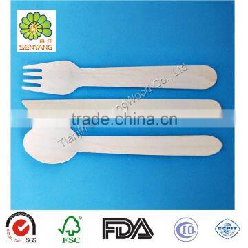 Wooden disposable cutlery( knife,fork,spoon)