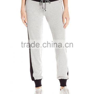 Custom fashion 100%cotton ladies jogger sweatpant