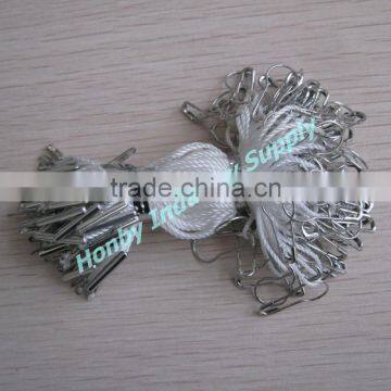 Reusable 2017 Custom 22mm White Pear Safety Pin Hang Tag String