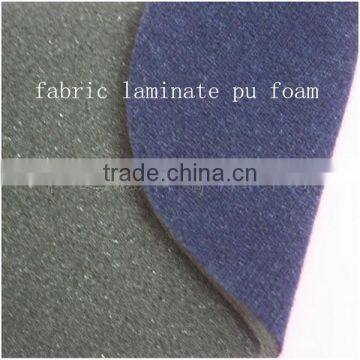 velour/velvet fabric laminated pu foam for footwear