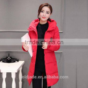 Korean Women Long Hooded Cotton Padded Jacket Slim Down Jackets Women 2016 Winter Coat
