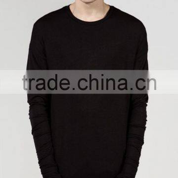 Customized Cheap Extra Long Sleeves Collar Men T-shirt