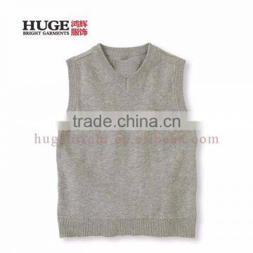 V-Neck 100% Cotton Sleevesless Latest Knitting Sweater Designs For Boys photo-2